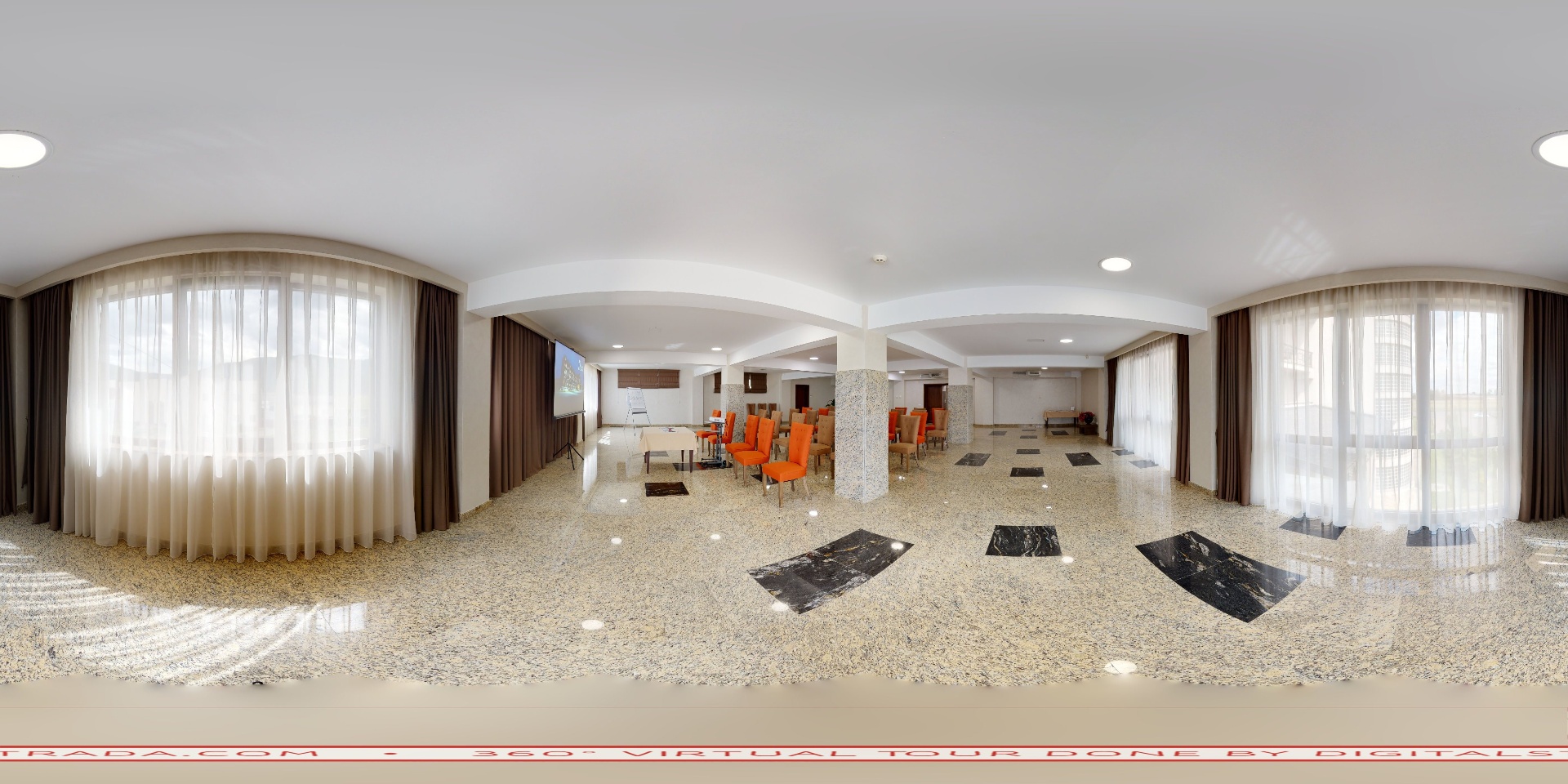 Imagine panoramică 360° dintr-o sală de conferință Club Bucovina