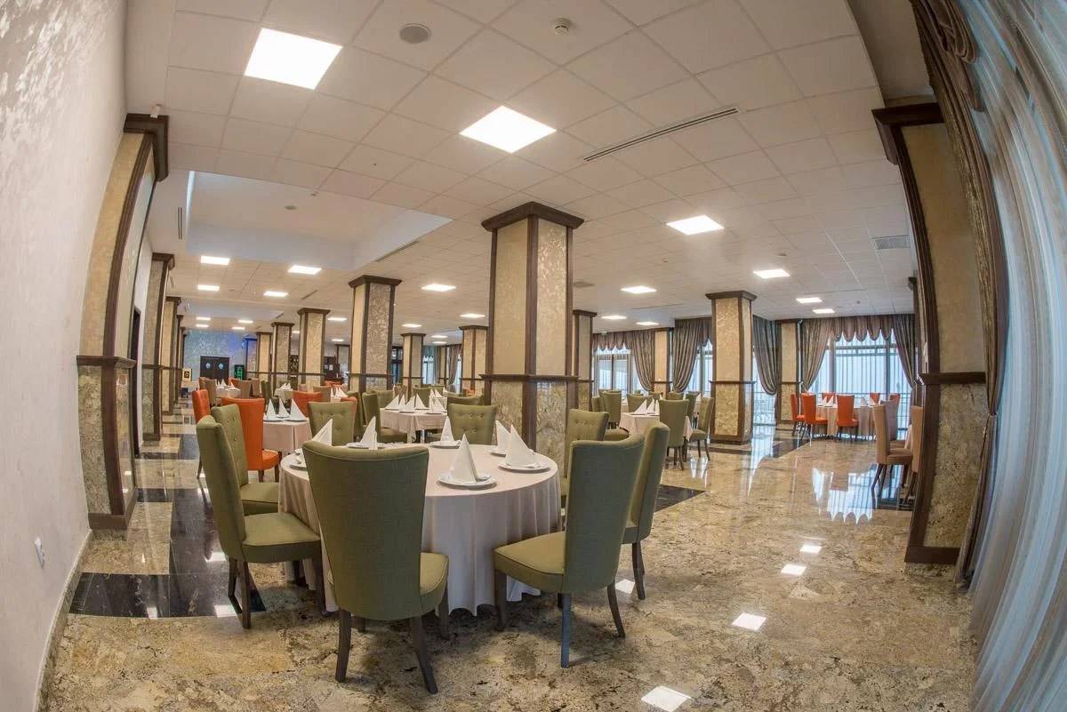 Group dining area in the restaurant